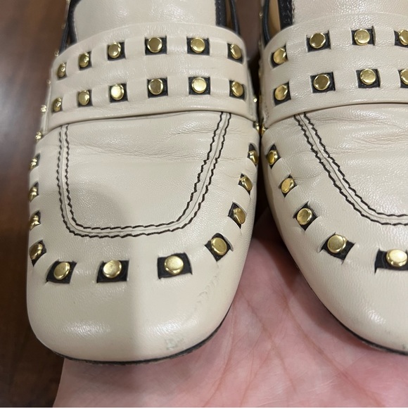 Tory Burch Tory Studded Heeled Loafer Size 8.5 - Picture 4 of 12